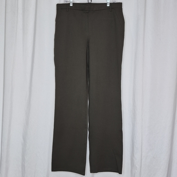 Quince Ponte Bootcut Pants Olive Green - Size XL Tall - Picture 5 of 16
